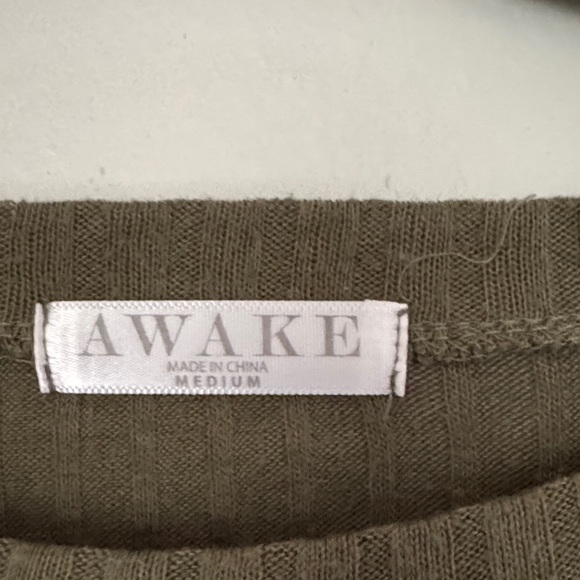 Awake Green Ribbed Long Sleeve Top - Picture 2 of 3